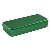 Boite aluminium 21 x 10 x 3 cm vert - Image principale