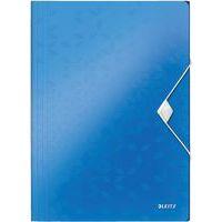 Lot de 10 Chemise 3 rabats en polypropylène Leitz Wow bleu - Image principale