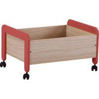 Bac à jouets sur roulettes Lili piètement corail - Image principale