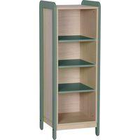 Meuble colonnes + niches Lili 1 col/4cases Ht 137 cm kaki - Image principale