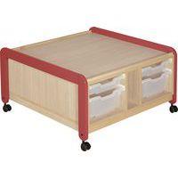 Meuble d'activités a/casiers et niches corail - Image principale