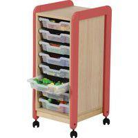 Meuble colonnes à casiers Lili 1col/ 12 casiers Ht 137 cm corail - Image 3