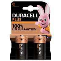 Pile alcaline LR14/C x2 DURACELL 100%PLUS - Image principale