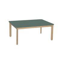 Table Lili rectangulaire, plateau couleur, piétement bois hêtre - Image principale
