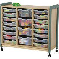 Meuble colonnes à casiers Lili 3 col/24+6 casiers Ht 137 cm kaki - Image 3