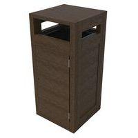 Poubelle Canopée 130 L protège pluie porte sac - marron - Image principale