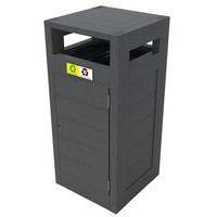 Poubelle Canopée tri 2 x 60 L protège pluie portes sac - gris - Image principale