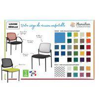 Lot de 2 fauteuils visiteurs Ritz dossier résille assise gris - Image 2