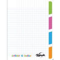 Cahier 4 en 1 polypro incolore 4 sections 17x22cm 70g - Image principale