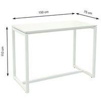 Table de réunion haute  6 personnes  coloris uni  - Manutan Expert - Image 3