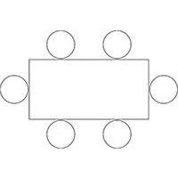 Table de réunion haute  6 personnes  coloris uni  - Manutan Expert - Image 4