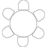 Table de réunion ronde Ø 115 cm Easy Office plateau Blanc pied blanc - Image 3