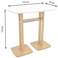 Table de réunion haute 4 personnes Woody décor - Manutan Expert - Image 2