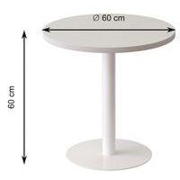 Guéridon bas Easy Office pied métal Ø 60 cm plateau coloris Rouge - Image 2