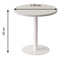 Guéridon bas Easy Office pied métal Ø 60 cm plateau coloris Anthracite - Image 2