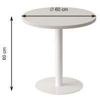 Guéridon bas Easy Office pied métal Ø 60cm plateau coloris décor Crayons papier - Image 2