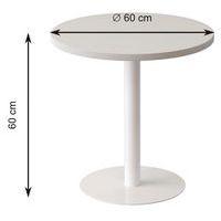 Guéridon bas Easy Office pied métal Ø 60 cm plateau coloris décor Bambou - Image 3