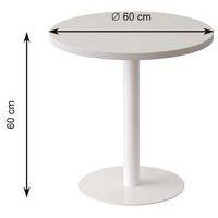 Guéridon bas Easy Office pied métal Ø 60 cm plateau coloris décor Nature - Image 3