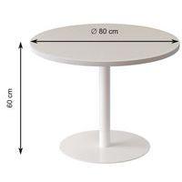 Guéridon  Ø 80 cm plateau coloris Décor - Manutan Expert - Image 2