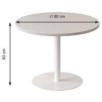 Guéridon bas Easy Office pied métal Ø 80 cm plateau coloris décor Zen - Image 2