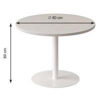 Guéridon bas Easy Office pied métal Ø 80 cm plateau coloris décor Camaïeu - Image 3