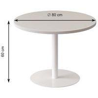 Guéridon Easy Office bas pied métal Ø 80 cm plateau Décor Brun - Image 2