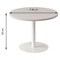 Guéridon Easy Office bas pied métal Ø 60 cm plateau Décor Brun - Image 4