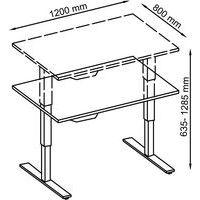 Bureau électrique mémoire 120 x 80 cm Hêtre - Image 3