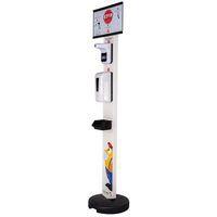 Borne distributrice gel et thermomètre sans contact - Blanc - Image 2