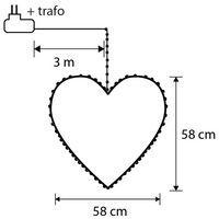 Décoration noël coeur blanc led avec minuterie - Image 2