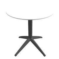Table DOCK Ø 60 cm pied anthracite plateau blanc - Image principale