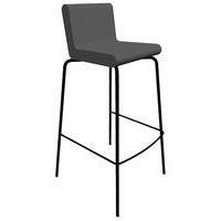 Tabouret ALTO ass/dos enduit PVC M1 Gris souris pied Noir - Image principale