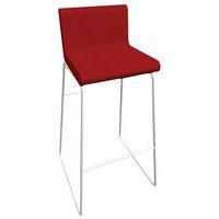 Tabouret CYCLO ass/dos enduit PVC M1 Groseille pied Blanc - Image principale