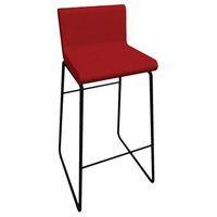 Tabouret CYCLO ass/dos enduit PVC M1 Groseille pied Noir - Image principale