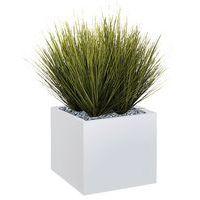 Bac bas métal O'CARRE Blanc sur patins Graminées - Image principale