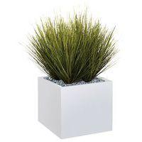 Bac bas métal O'CARRE Blanc sur roulettes Graminées - Image principale