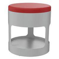 Pouf OROND mobile Gris assise enduit PVC M1 Groseille - Image principale