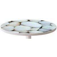 Guéridon bas Easy Office pied métal Ø 60 cm plateau coloris décor Galets - Image 4