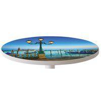 Guéridon bas Easy Office pied métal Ø 60 cm plateau coloris décor Lagune - Image 3