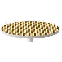 Guéridon Easy Office bas pied métal Ø 80 cm plateau Décor Safran - Image 4