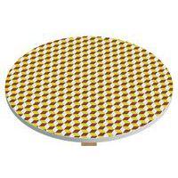 Guéridon haut Woody diamètre 60 cm plateau décor Safran - Image 3