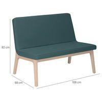 Banquette Zélos 2 places sans surpiqûre hêtre Origan - Image 2