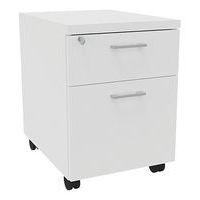 Caisson mobile bois 2 tiroirs (dont 1 DS) blanc - Image principale