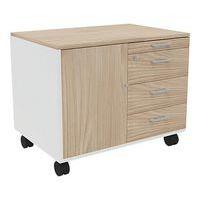 Console mobile bois IDEA blanc/orme - Image principale