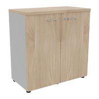 Armoire portes battantes haut. 89 cm alu/orme - Image principale