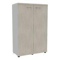 Armoire portes battantes haut. 134 cm alu/béton - Image principale