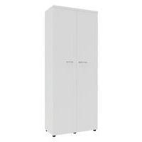 Armoire portes battantes haut. 217 cm blanc/blanc - Image principale