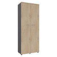 Armoire portes battantes haut. 217 cm anthracite/orme - Image principale