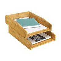 Lot de 2 corbeilles à courrier CEP Silva 24001 en bois -CEP - Image 3