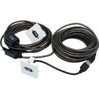 Plastron 45 x 45 avec câble USB amplifié coudé de 10 m - Image principale